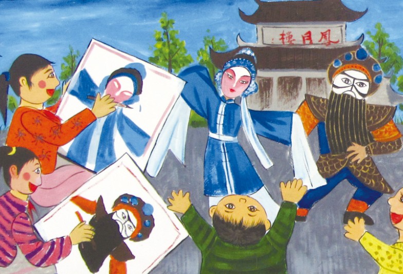 看戏画戏