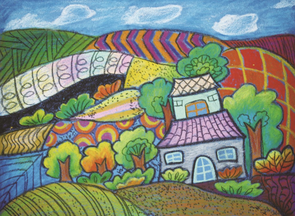 同学们不要只顾着忙碌地学,在闲暇时,不妨走进大自然,用画笔描绘下